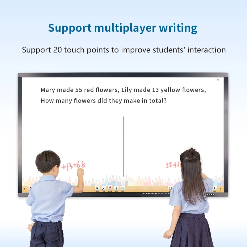 Multi-Media Smart Touch Screen Interactive Flat Panel LCD Display for Education Classroom